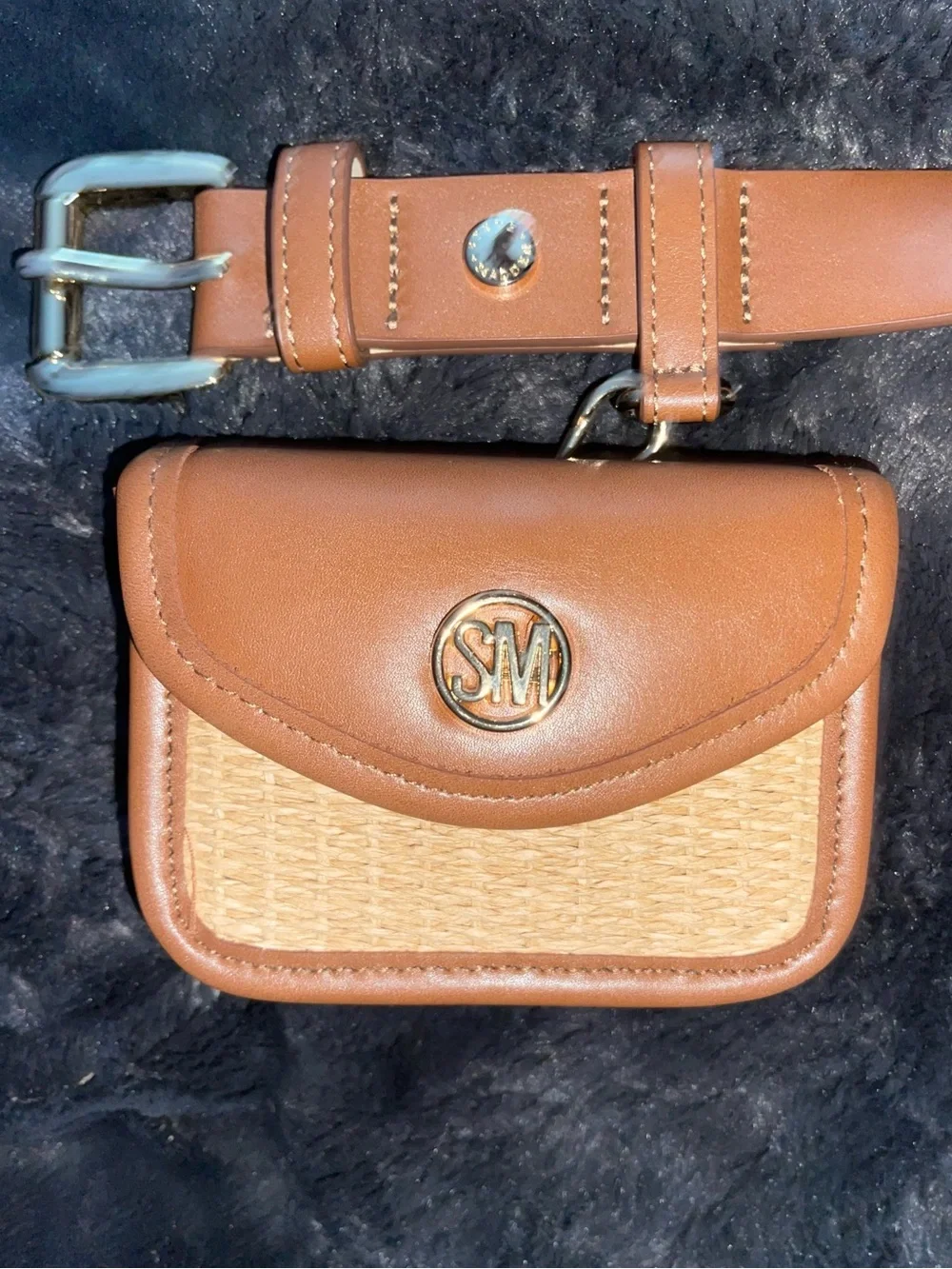 Steve Madden Tan Woven Belt Bag